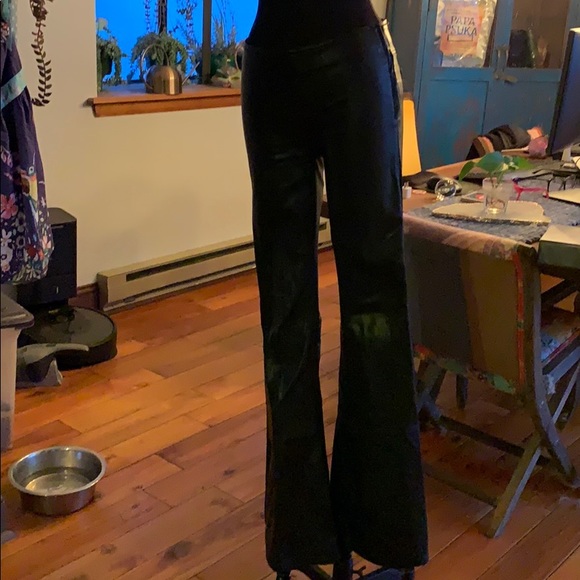 Free People faux leather flare - Picture 2 of 6